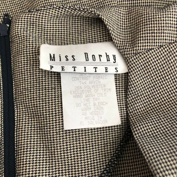 Miss Dorby Career Shift Dress Knee Length Herringbone Lagenlook Size 16P - Picture 4 of 10